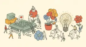 Editorial illustration for: Lovable Review 2026: AI App Builder That Turns Prompts Into Full-Stack Applications