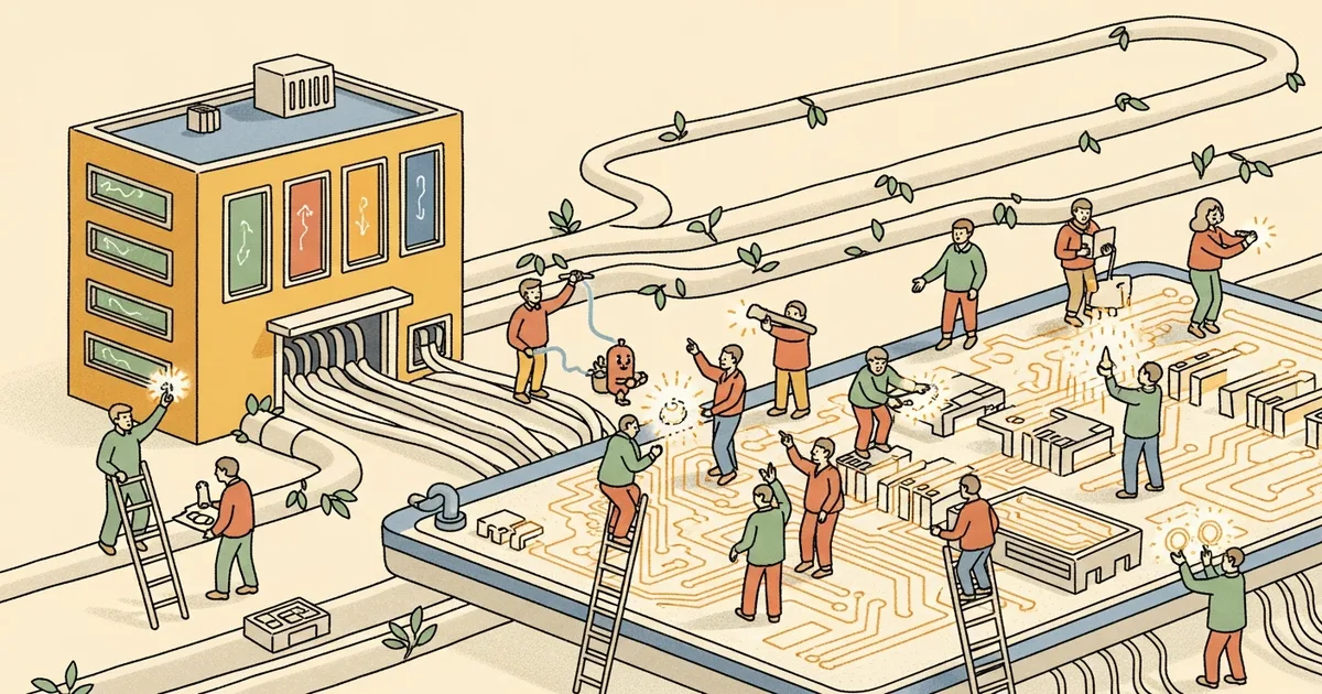 Editorial illustration for: Microsoft Develops MicroLED Optical Interconnects That Cut AI Data Center Energy Use by 50%