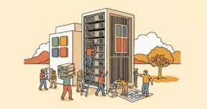 Editorial illustration for: Microsoft Takes Over Texas AI Data Center Expansion After OpenAI Pulls Back From Stargate Project