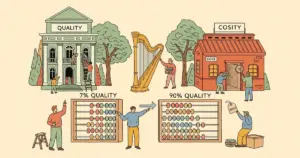 Editorial illustration for: MiniMax M2.7 Delivers 90% of Claude Opus Quality at 7% of the Cost