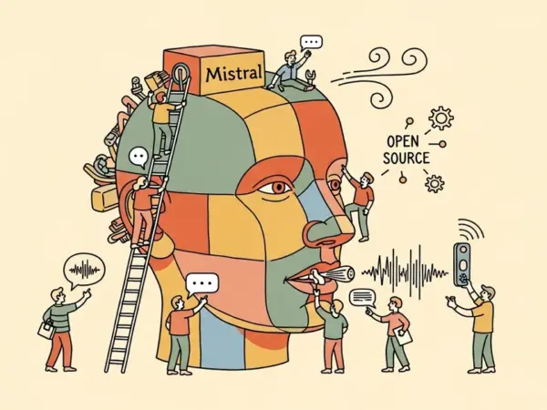 Editorial illustration for: Mistral AI Releases Voxtral TTS, a 3-Billion Parameter Open-Source Text-to-Speech Model for Edge