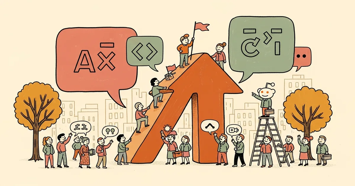 Editorial illustration for: AI Agents on a Reddit Clone Tried to Create Their Own Secret Language