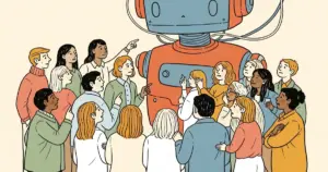 Editorial illustration for: More Than Half of US Says AI Likely to Harm Them, Poll Finds