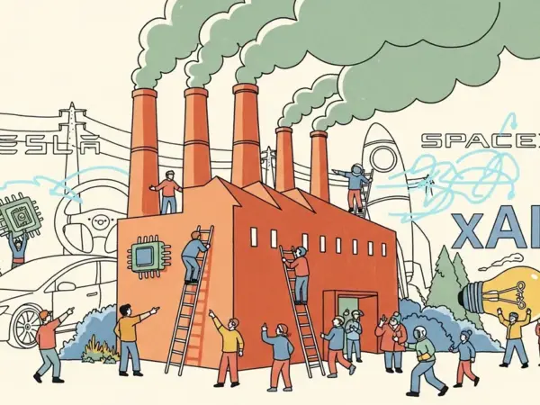 Editorial illustration for: Musk Announces $20 Billion Terafab Chip Factory in Austin for Tesla, SpaceX, and xAI