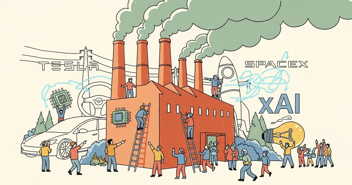 Editorial illustration for: Musk Announces $20 Billion Terafab Chip Factory in Austin for Tesla, SpaceX, and xAI