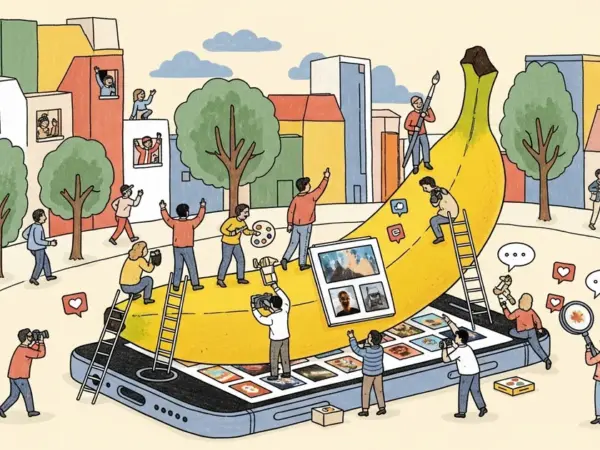 Editorial illustration for: Nano Banana AI Review 2026: The Viral AI Image App Taking Social Media by Storm