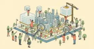 Editorial illustration for: Naver Builds First Location-Grounded World Model Using 1.2 Million Seoul Street View Images