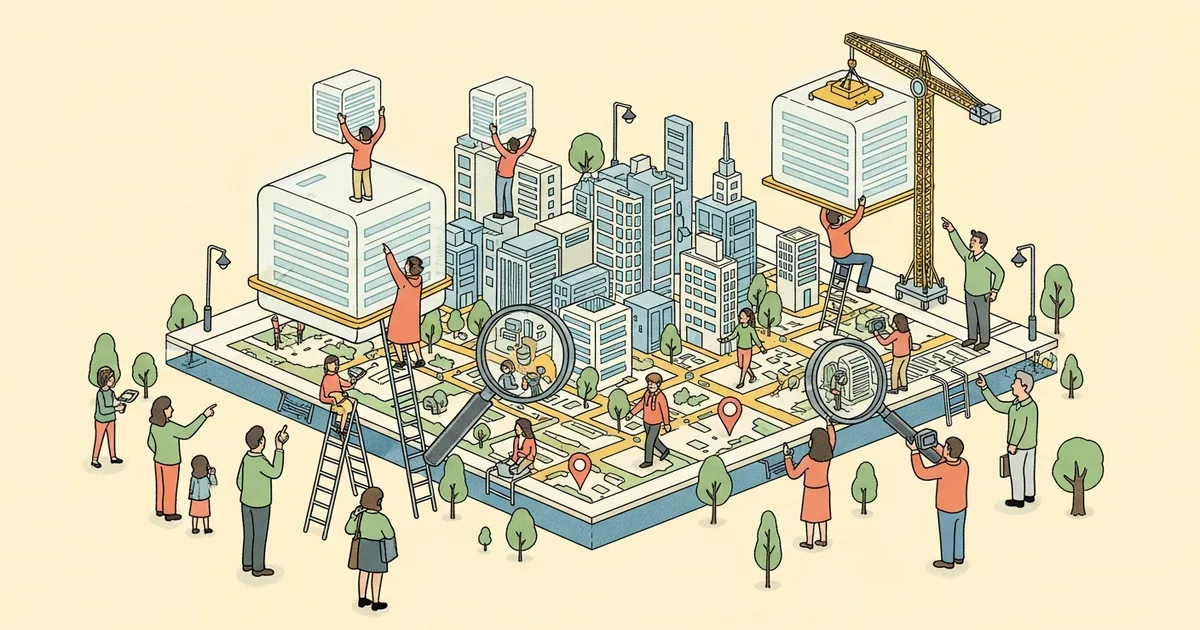 Editorial illustration for: Naver Builds First Location-Grounded World Model Using 1.2 Million Seoul Street View Images