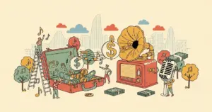 Editorial illustration for: North Carolina Man Pleads Guilty to $8M AI Music Streaming Fraud