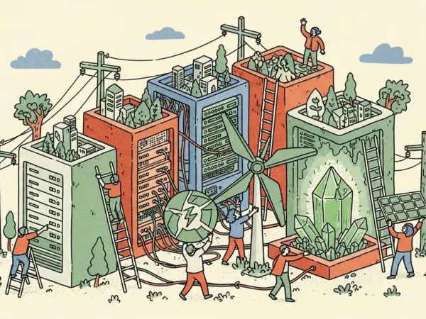 Editorial illustration for: NVIDIA Partners with Six Energy Companies to Build Grid-Flexible AI Data Centers