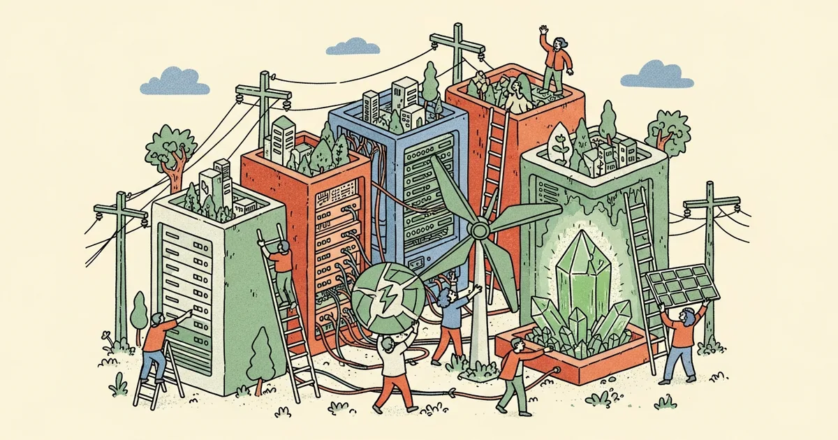 Editorial illustration for: NVIDIA Partners with Six Energy Companies to Build Grid-Flexible AI Data Centers