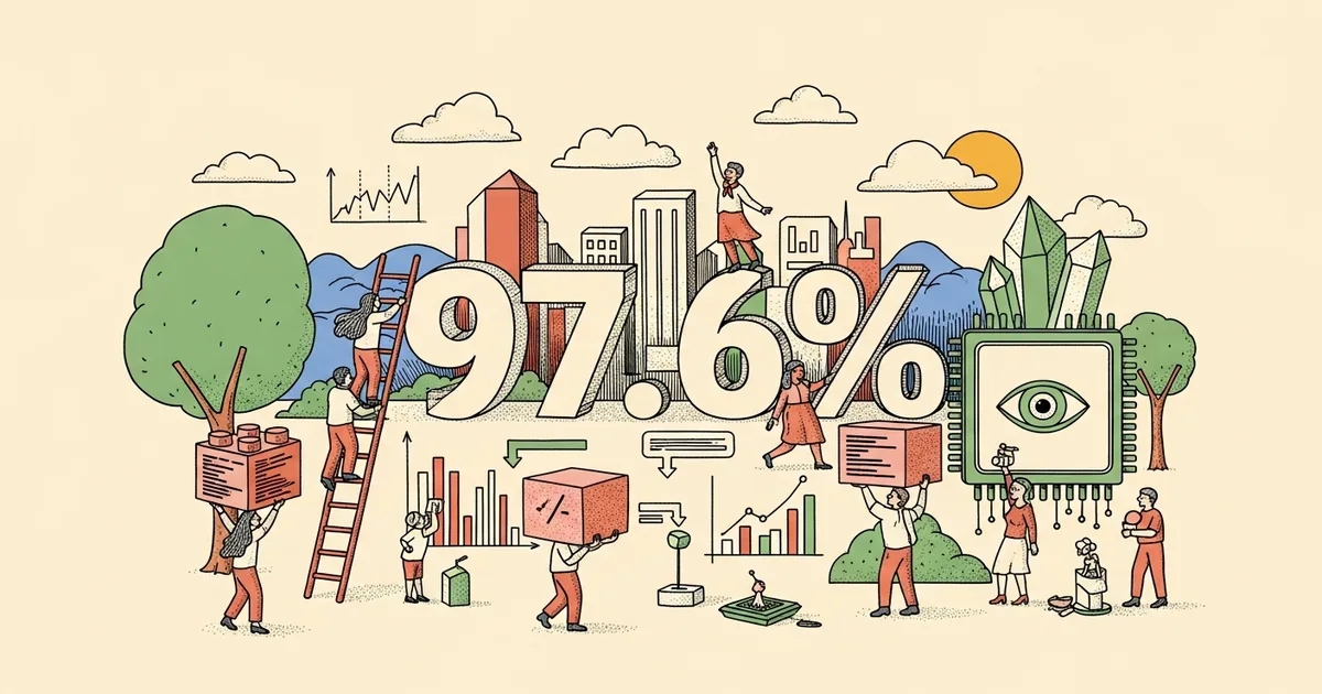 Editorial illustration for: Nvidia's Nemotron Cascade 2 30B Model Achieves 97.6% on HumanEval Benchmark