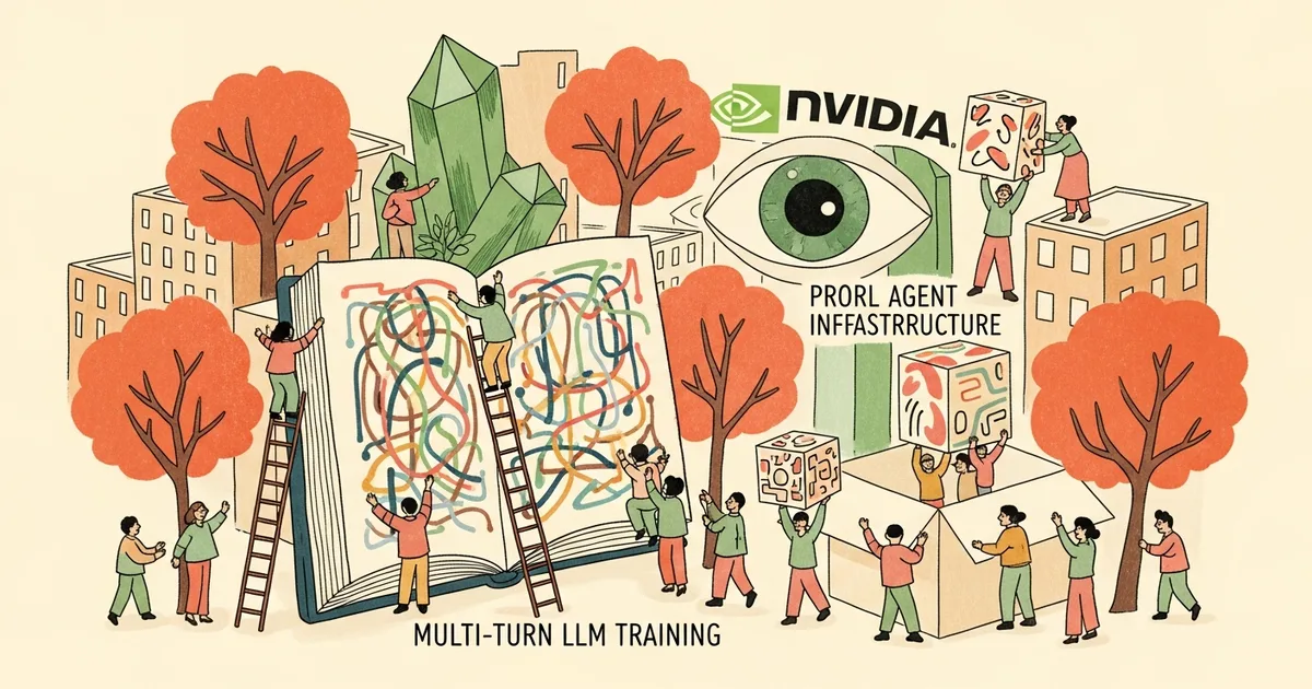 Editorial illustration for: NVIDIA Introduces ProRL Agent Infrastructure for Multi-Turn LLM Training