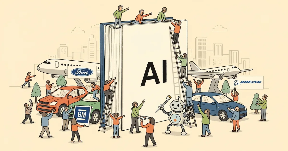 Editorial illustration for: OpenAI Is Worth More Than Ford, GM, and Boeing Combined — and Preparing to IPO