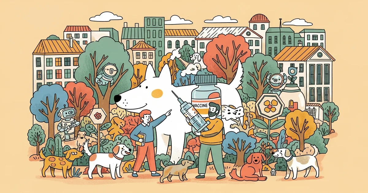 Editorial illustration for: OpenAI's Sam Altman and Science VP Kevin Weil hype AI-assisted dog cancer story ignoring there's