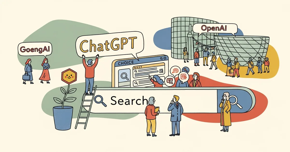 Editorial illustration for: OpenAI Asks UK Regulators to Force Google to Include ChatGPT on Search Choice Screens