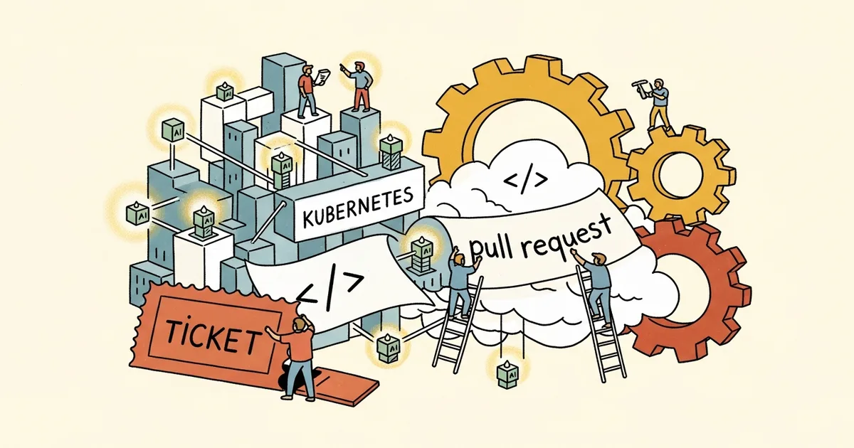 Editorial illustration for: Optio Automates the Full Software Lifecycle from Ticket to Merged Pull Request Using AI Agents in