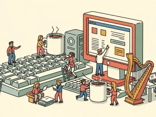 Editorial illustration for: Outworked Turns Claude Code Agents Into Pixel-Art Office Employees