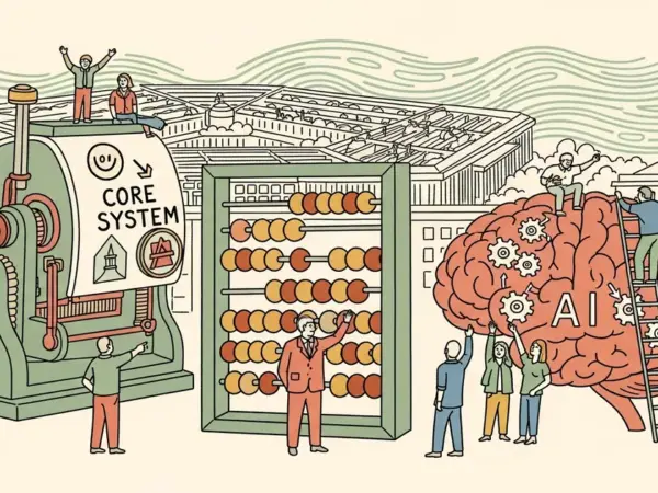 Editorial illustration for: Pentagon Formalizes Palantir Maven AI as Core Military System with $13.4 Billion AI Budget