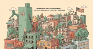 Editorial illustration for: Pentagon Designates Palantir Maven AI as Core US Military Program