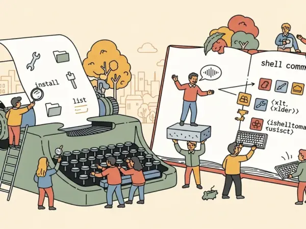 Editorial illustration for: pls: Open-Source CLI Tool Generates Shell Commands from Natural Language Offline