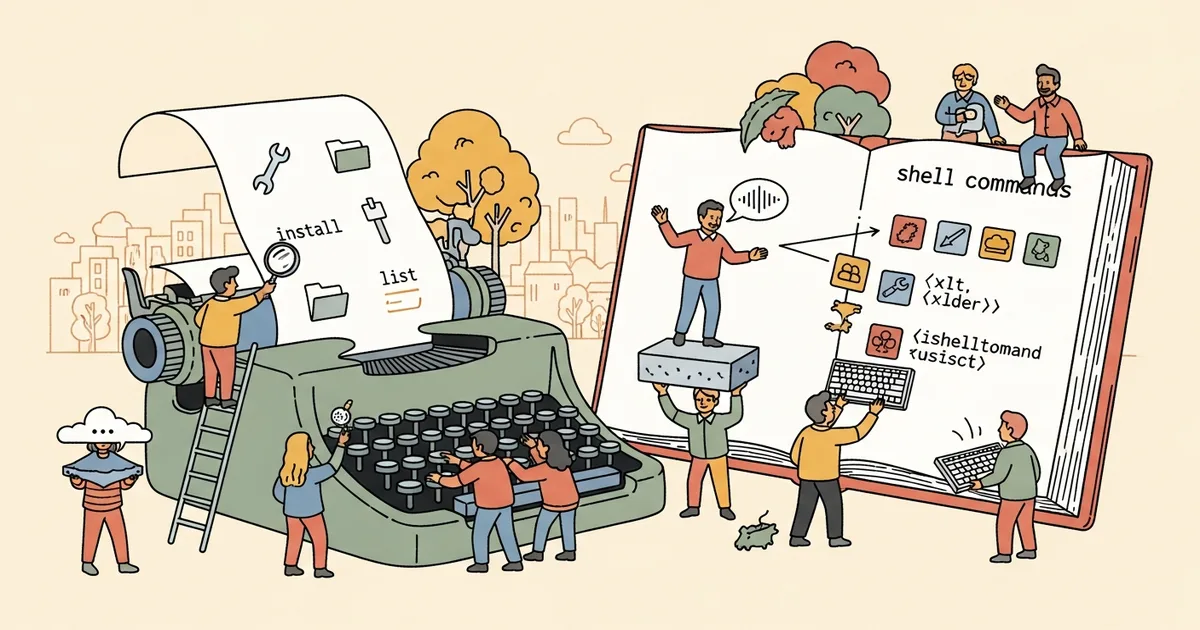 Editorial illustration for: pls: Open-Source CLI Tool Generates Shell Commands from Natural Language Offline