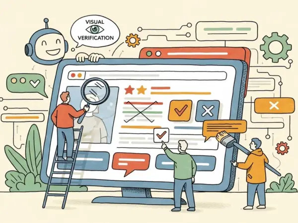 Editorial illustration for: ProofShot Gives AI Coding Agents Visual Verification of UI Output