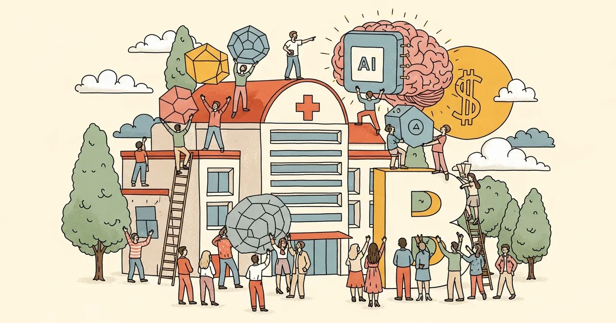 Editorial illustration for: Qualified Health Raises $125 Million Series B to Scale Enterprise AI Across Health Systems