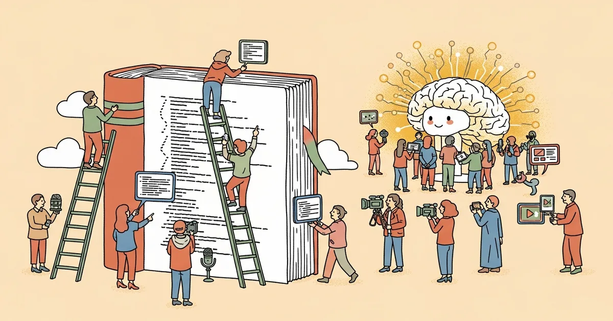 Editorial illustration for: Qwen3.5-Omni learned to write code from spoken instructions and video without anyone training it