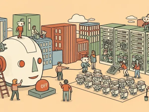 Editorial illustration for: Reddit's AI Bot Crackdown Starts Today — Here's What Changes
