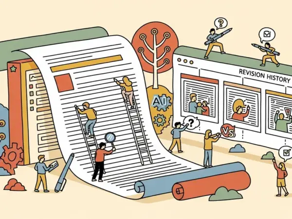 Editorial illustration for: Revise Launches AI-Powered Document Editor with Visual Revision History