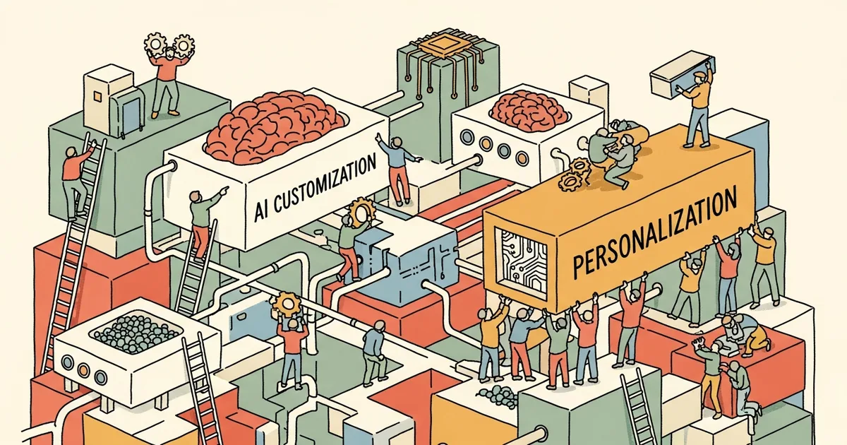 Editorial illustration for: Shifting to AI model customization is an architectural imperative