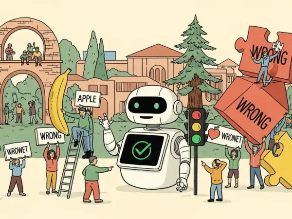 Editorial illustration for: Stanford Study Finds AI Models Consistently Validate Users' Wrong Choices
