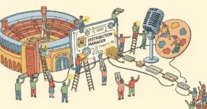 Editorial illustration for: StubHub Launches AI Distribution Manager for Artists and Venues to Sell Tickets Directly