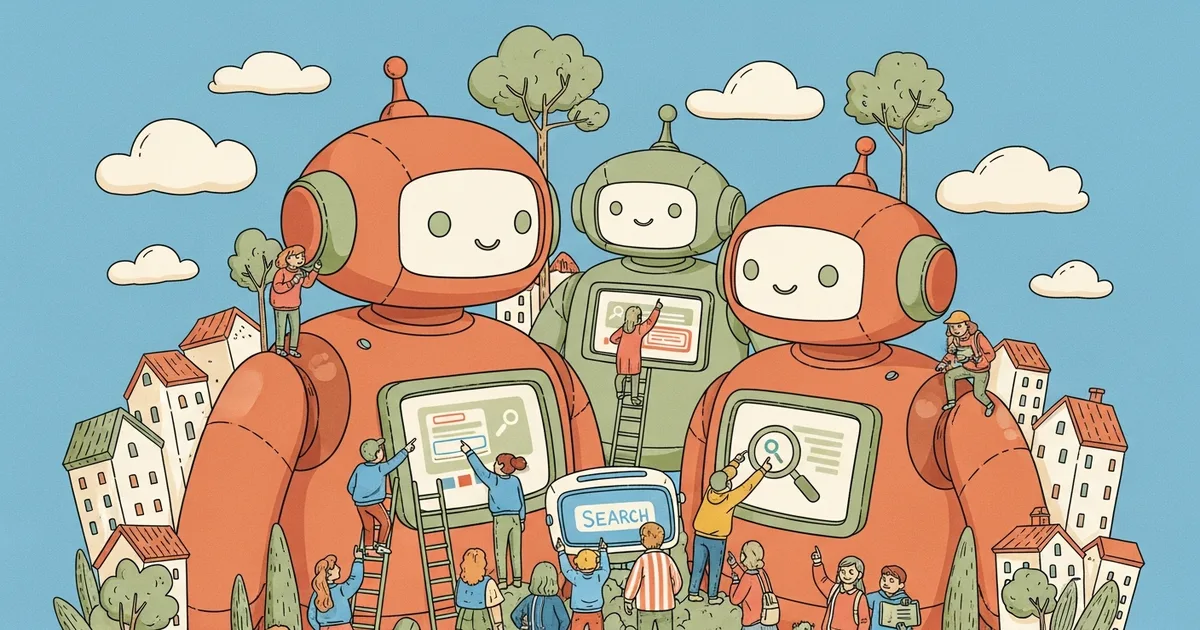 Editorial illustration for: 64% of American Teenagers Use AI Chatbots as Search Engines