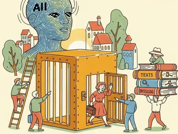 Editorial illustration for: Tennessee Woman Jailed 5 Months After AI Facial Recognition Error