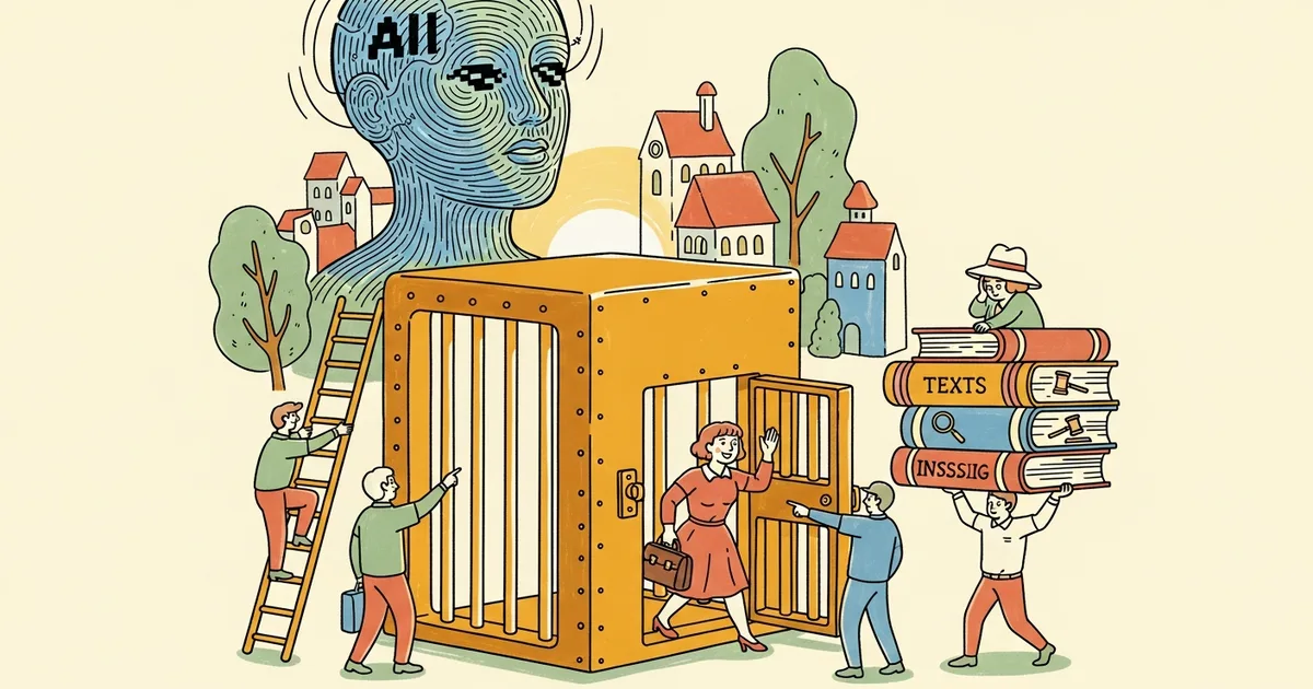 Editorial illustration for: Tennessee Woman Jailed 5 Months After AI Facial Recognition Error