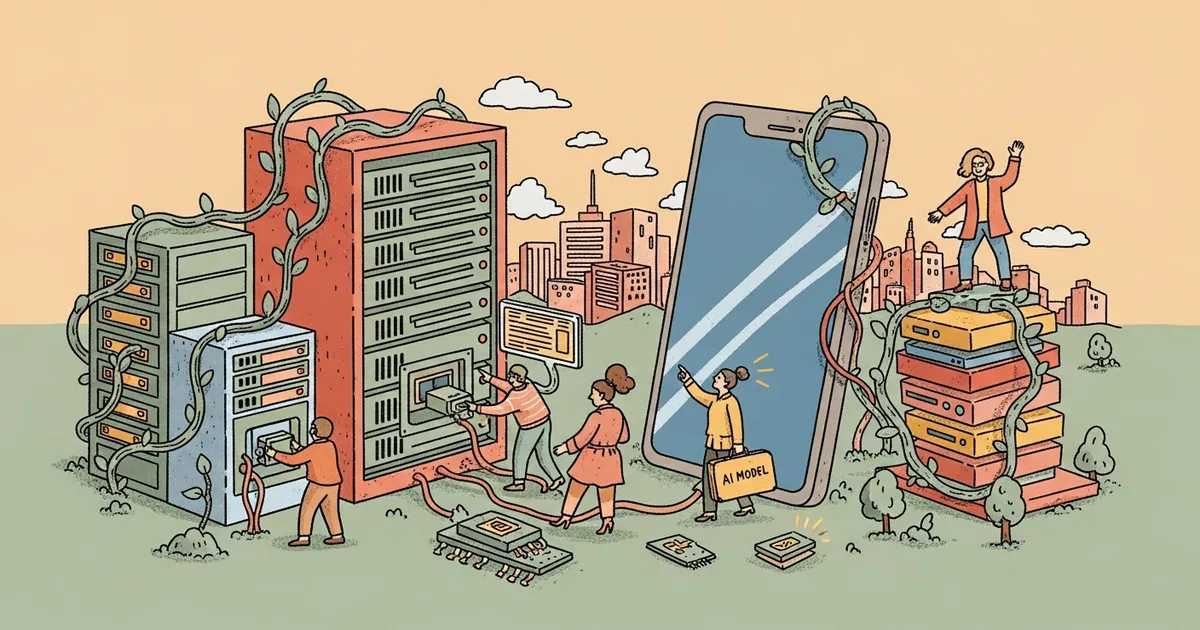 Editorial illustration for: Google TurboQuant Compresses AI Models 6x — Now They Run on a Phone