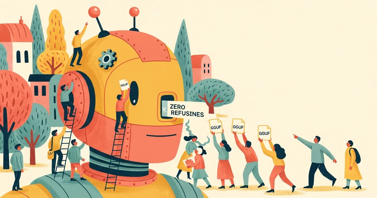 Editorial illustration for: Uncensored Qwen3.5-122B Model Released in GGUF Format with Zero Refusals