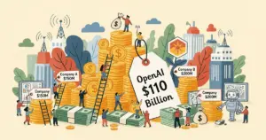 Editorial illustration for: 17 US AI Companies Have Raised $100 Million or More in 2026, Led by OpenAI's $110 Billion