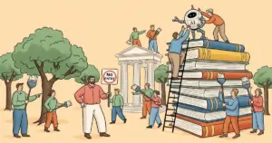 Editorial illustration for: Wikipedia Bans AI-Generated Content with Limited Exceptions