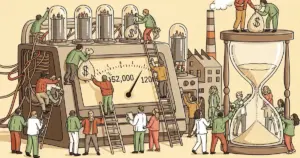 Editorial illustration for: Agent Benchmarks Now Cost $40,000 Per Run as AI Eval Becomes a Compute Bottleneck