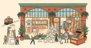 Editorial illustration for: AI Agent Luna Runs San Francisco Boutique, Orders Excess Candles