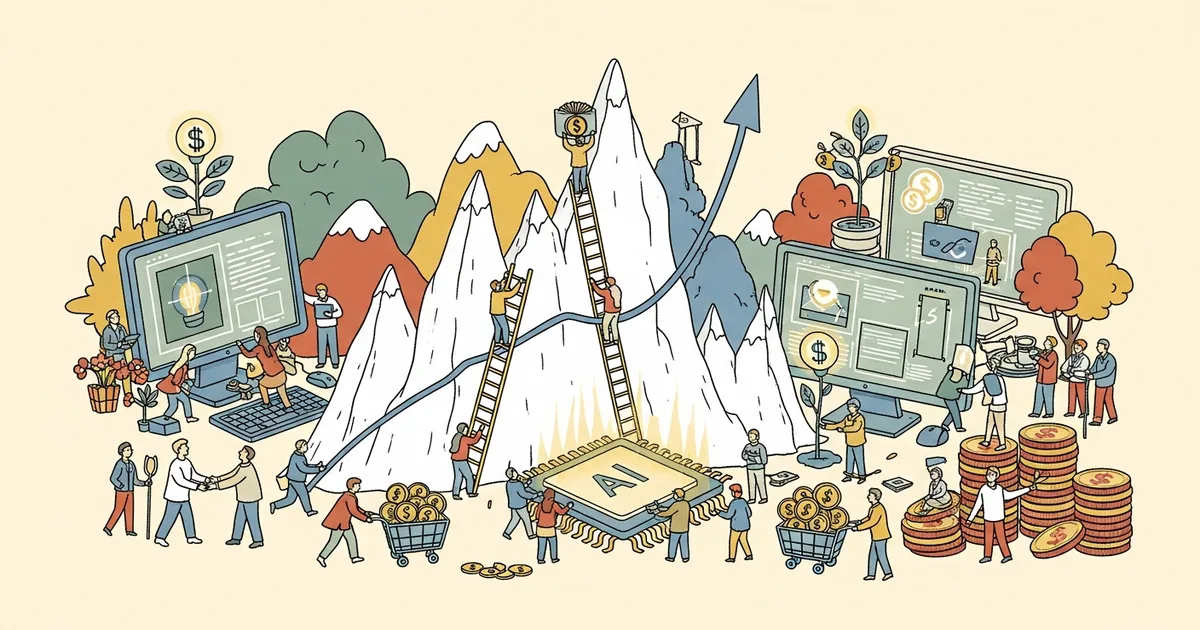 Editorial illustration for: AI Boom Drives Q1 2026 Venture Funding to Record $300 Billion Globally