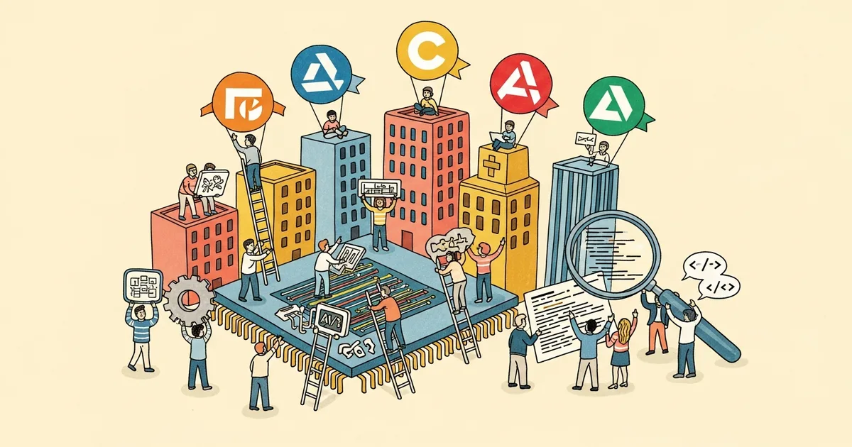 Editorial illustration for: AI Coding Is Now the Most Profitable AI Application — But 5 Companies Are About to Destroy Each O