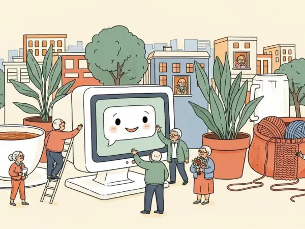 Editorial illustration for: AI Chatbot Companies Found a $2 Billion Market Nobody Expected — Lonely Elderly People