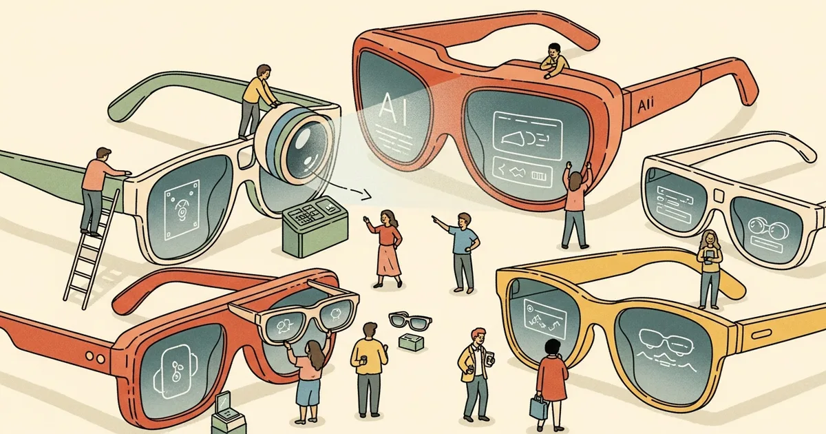 Editorial illustration for: Every Tech Company Just Announced AI Glasses at MWC 2026 — Here Are the 7 That Matter
