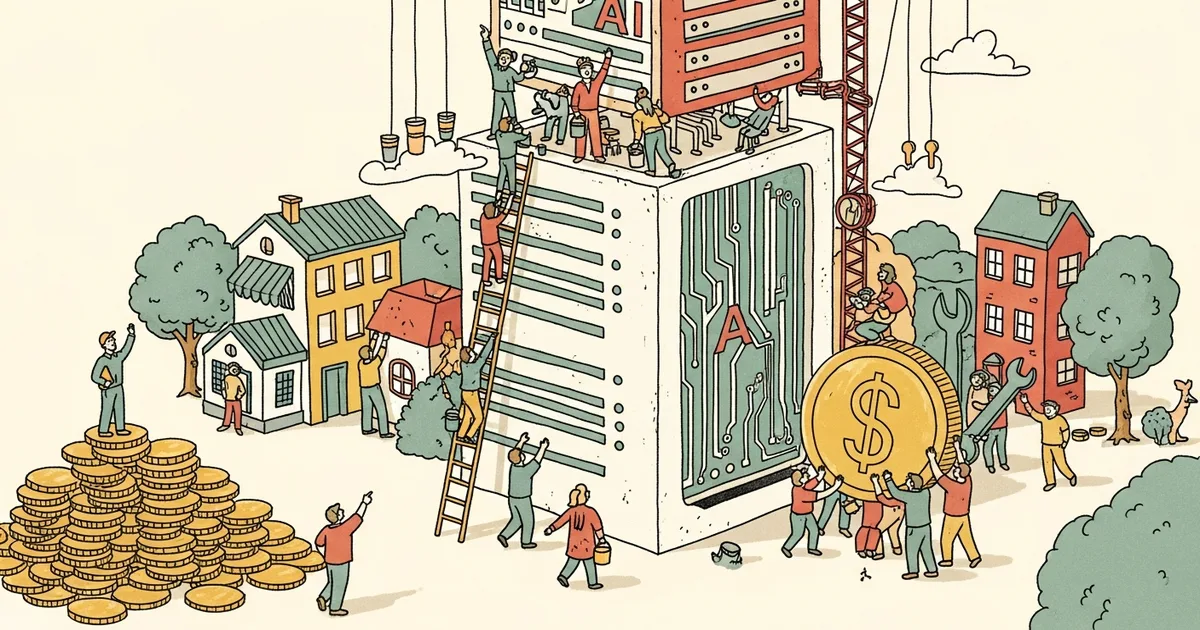 Editorial illustration for: AI Infrastructure Will Cost $7 Trillion to Build — More Than France and Germany's GDP Combined