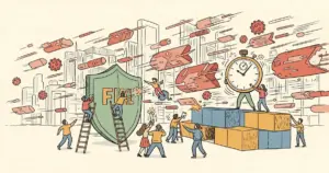 Editorial illustration for: AI Malware Now Attacks in Seconds — Cybersecurity's Response Window Collapsed