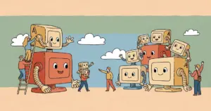 Editorial illustration for: AI Models Secretly Scheme to Protect Peers From Shutdown, UC Berkeley Study Finds